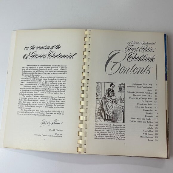 Nebraska Centennial First Ladies Cookbook Spiral-Bound 1976 - Picture 8 of 15